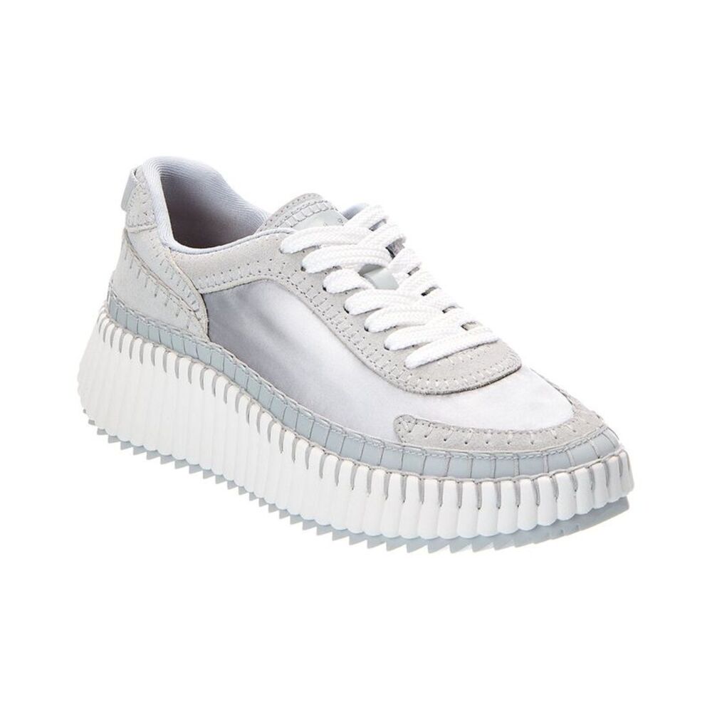 Chloé Nama Suede & Satin Sneaker, Blue